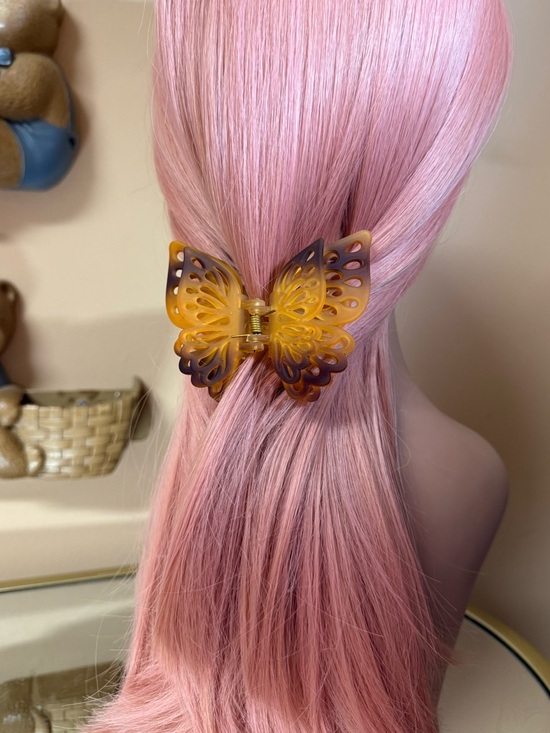 Urban Outfitters Amber Brown Butterfly Hair Claw Clip